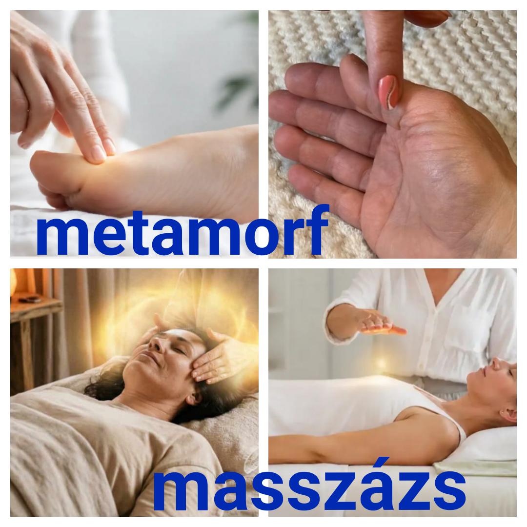 Metamorf masszázs, finom érintések a lábfejen, a kézen és a fejen