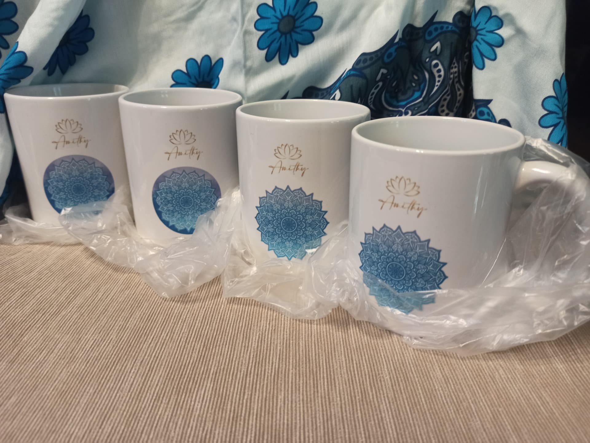 Amithy mandala mintás kerámia bögrék